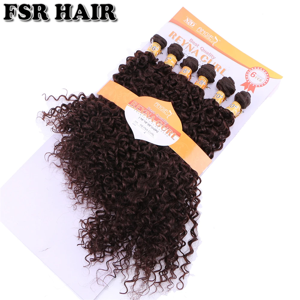 Reyna афро кудрявый Золотой завивка искусственных волос 6 пучков/лот Джерри пучки вьющихся волос для женщин