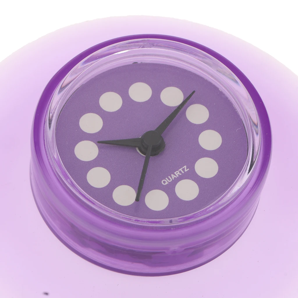 Wall Mount Bathroom Clock Waterproof Mini Watch Bathroom Mirror Suction Wall Clock Shower Quartz Clocks