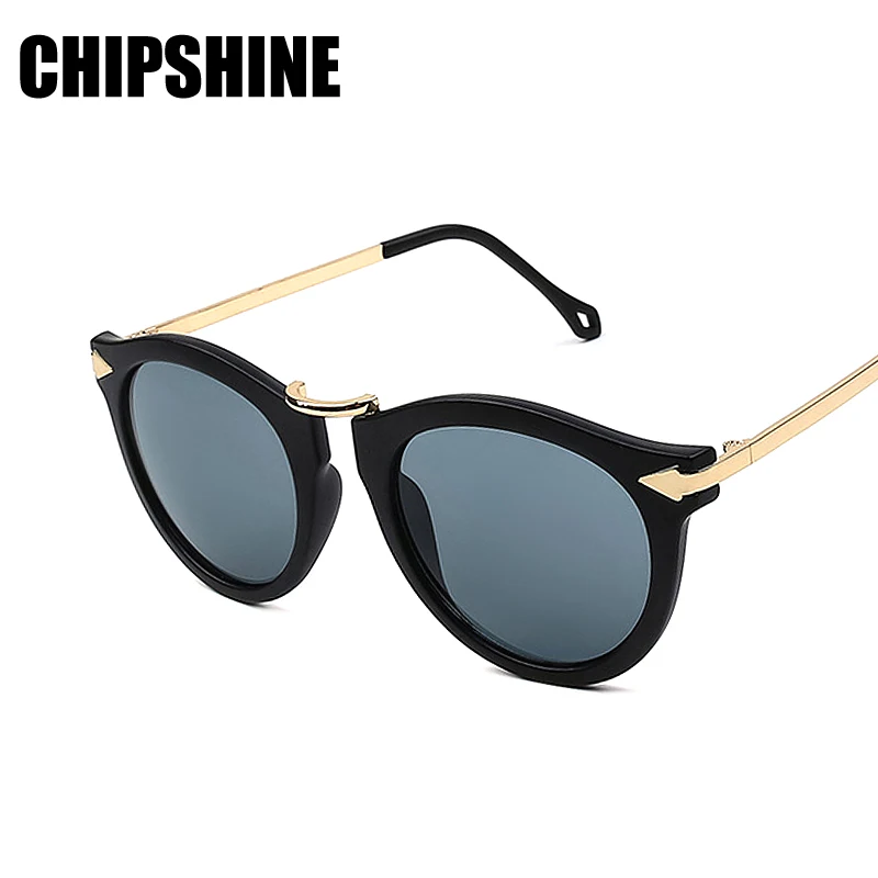 Brand Designer Sunglasses Women Sun Block Goggle Retro Metal Temple