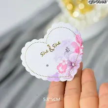 100 шт/точка/мини карта, ручная работа ювелирные изделия бирки, серьги, вешалки, брошь, ожерелье бирки для демонстрации этикетка для одежды на заказ 2019051