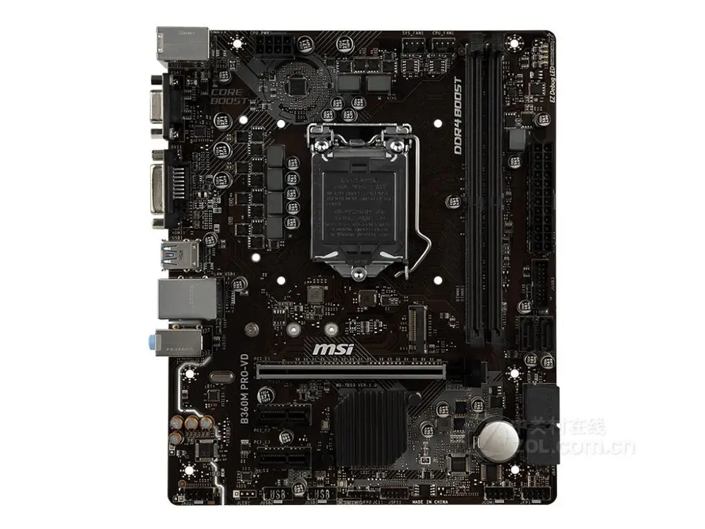 Новый MSI B360M PRO VD оригинальная материнская плата LGA 1151 DDR4 USB2.0 USB3.1 DVI VGA 32 GB B360