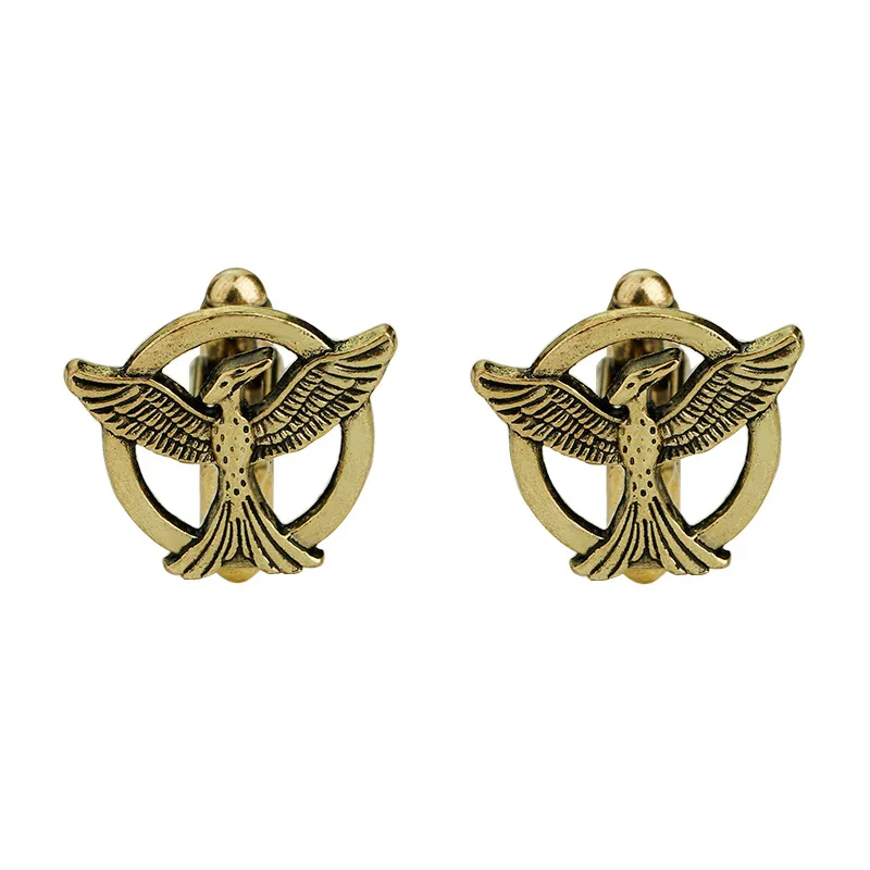 

Copper The Hunger Games cufflinks Classic Movie Jewelry Popular Vintage Style Birds cufflinks manchette gemelos Buttons