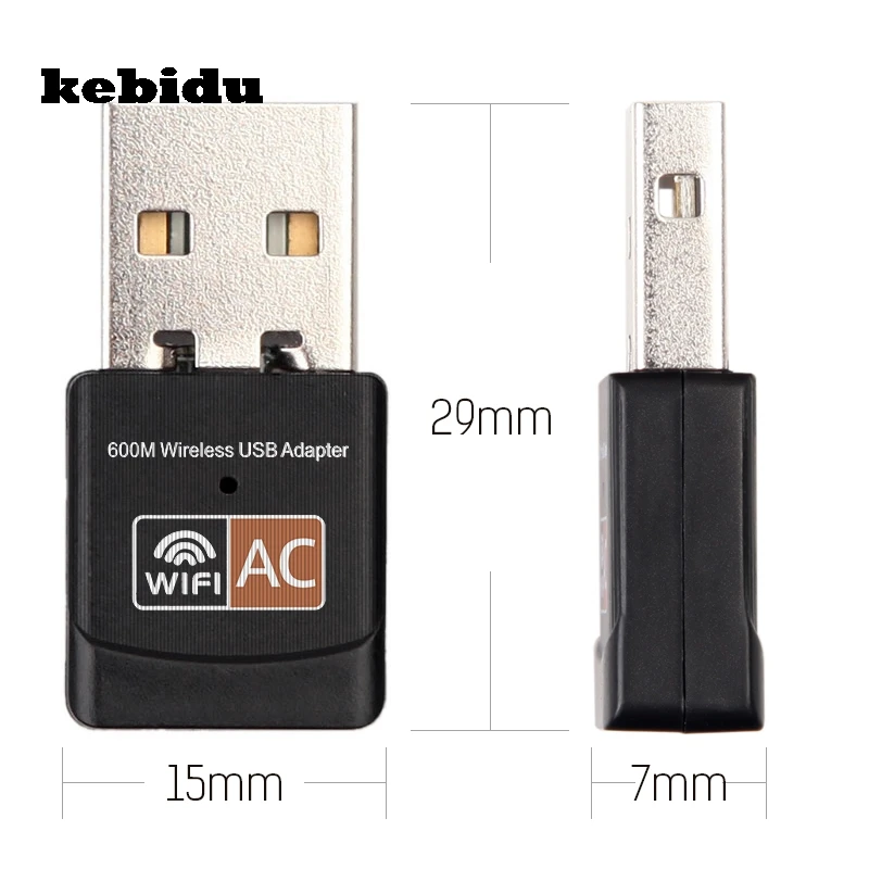Беспроводной адаптер kebidu 2 4 ГГц 5 Wi-fi компьютерная сетевая карта мини ПК WiFi 600