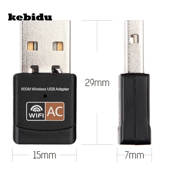 

kebidu 2.4GHz 5GHz Wireless Wi fi Adapter computer Network Card Mini PC WiFi adapter 600mbps USB WiFi antenna Dual Band