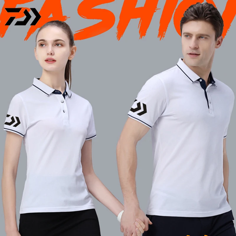 Daiwa Polo футболка для рыбалки, Мужская Лоскутная футболка с отложным воротником и пуговицами, Спортивная быстросохнущая дышащая футболка с защитой от солнца для рыбалки