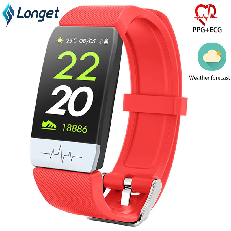 Longet Fitness Watch Q1S Waterproof ECG&PPG Smart Watch Band Sleep Monitor Heart Rate Monitor Smart Bracelet for Sport Running Longet Fitness Watch Q1S Waterproof ECG&PPG Smart Watch Band Sleep Monitor Heart Rate Monitor Smart Bracelet for Sport Running
