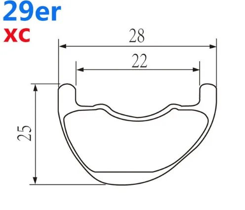 Новое поступление углеродный руль Mtb велосипедная ободная 29 дюймов Mtb с прямыми закраинами Асимметричная 24/27/30/35/40/50 мм Ширина 29 мм Глубина Ems - Цвет: 28mm XC 1 Pair