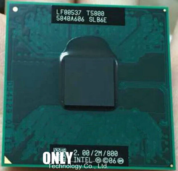 Intel Core 2 Duo T5800 2,0 GHz 2M 800 Dual notebook processors ноутбук cpu Socket P 478 pin компьютер