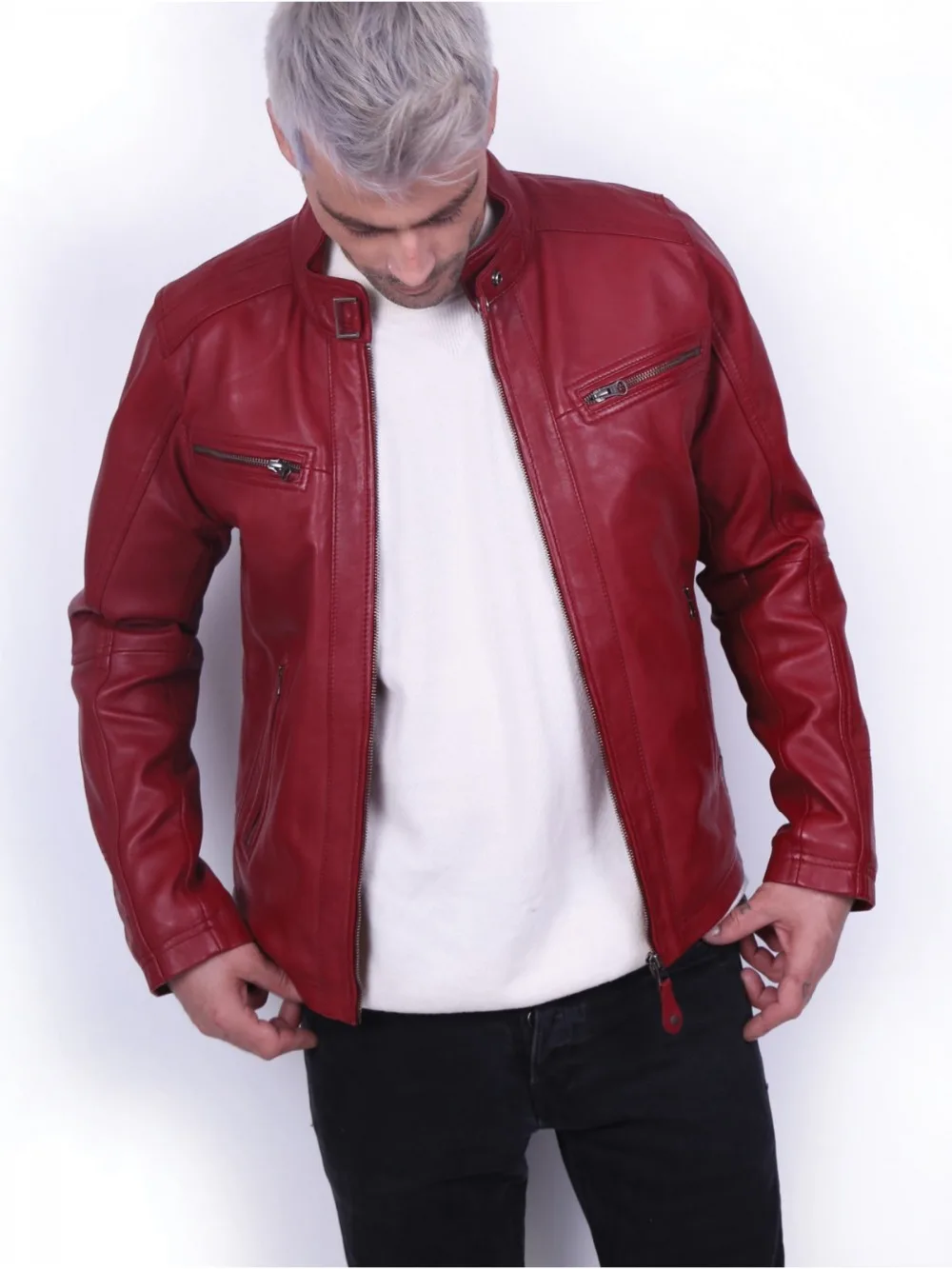 Hot sale VAINAS alpha Mens High quality Leather jacket for men Winter Real leather jacket Motorcycle jackets Bike jackets Hot sale VAINAS alpha Mens High quality Leather jacket for men Winter Real leather jacket Motorcycle jackets Bike jackets