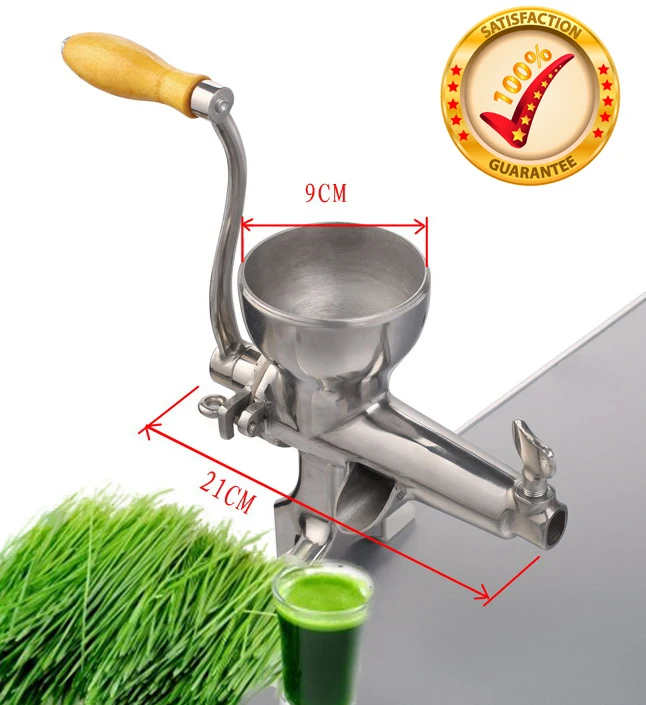 

Top quality 100% Stainless Steel manual Wheatgrass juicer fruit citrus juice extractor
