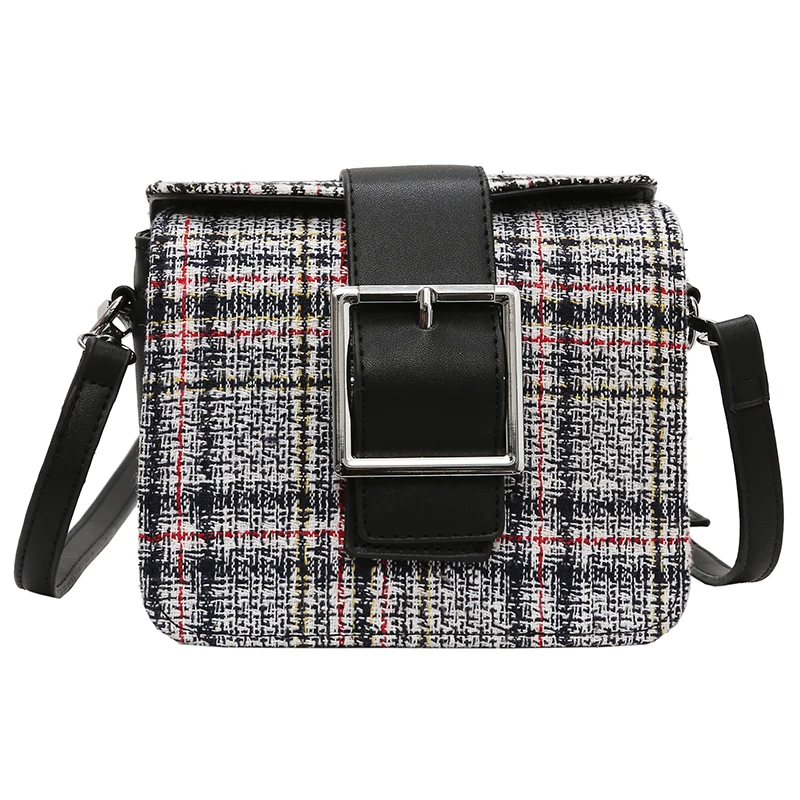

2018 new super fire Korean fashion casual woolen versatile shoulder slung small square bag.