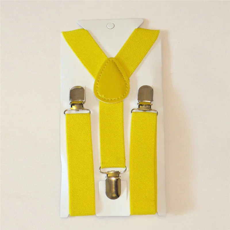 Милые детские Эластичные подтяжки с y-образной спинкой для школьниц и мальчиков J48 T55 - Цвет: Цвет: желтый