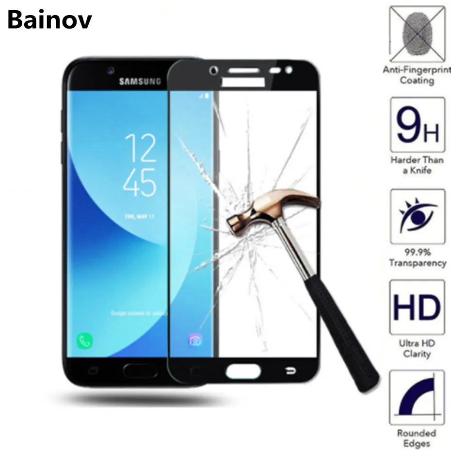 2 шт 9H ультратонкое Защитное стекло для galaxy A7 A5 A3 полное покрытие закаленное стекло на samsung galaxy J3 J5 J7