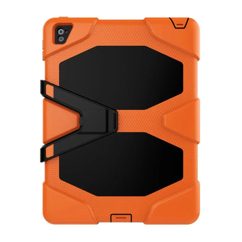 Для Apple iPad 2/3/4 ударопрочный бронированный гибридный защитный чехол Kickstand чехол с фронтальной защитной пленкой для iPad 4/3/2 - Цвет: Оранжевый