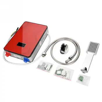 

6500W 220V Tankless Instant Electric Hot Water Heater for Home Bathroom Shower Red Color