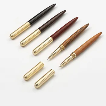 

0.5mm Black Luxury Wood Ballpoint Pen Business Gifts Ball Pen Writing Office School Supplies Stationery