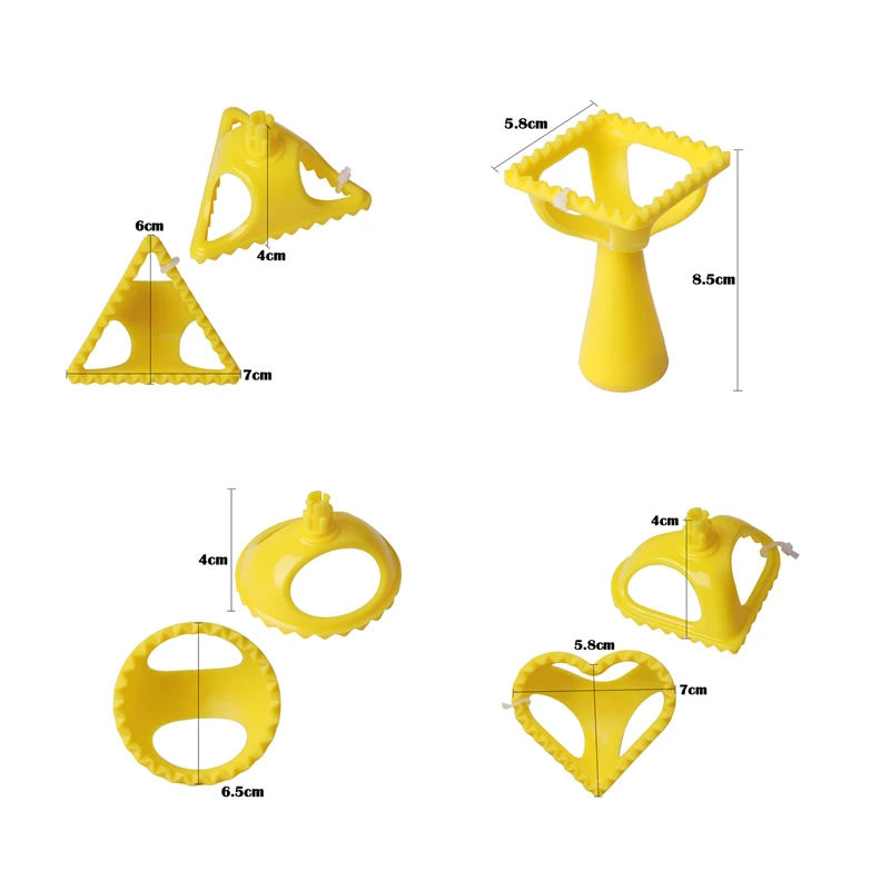 Delidge 4 шт./компл. формы для пельменей кухня китайский jiaozi формы для теста пластмассы сердце квадратной формы клецки пресс выпечка инструмент