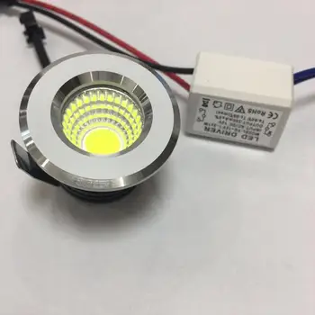 

10pcs/lot diameter 38mm cob bulb Led Cabinet white mini Spot light 3W Include Led Driver AC85-265V 40mm*h30mm Mini downlight