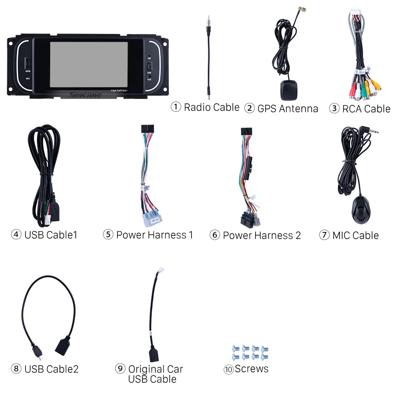 Clearance Seicane Android 8.1 5" Universal Multimedia Player Bluetooth GPS Radio for Chrysler 300m PT Cruiser JEEP Wrangler Dodge RAM 2500 3