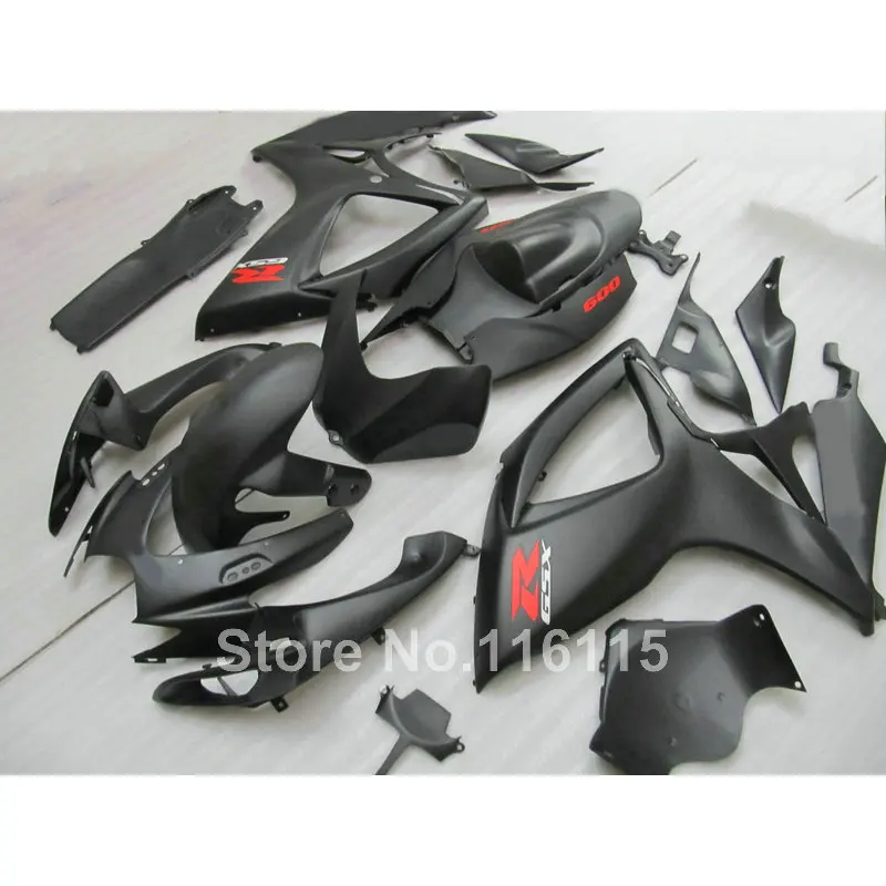 

Injection mold Motorcycle fairing kit for SUZUKI GSXR 600 750 K6 K7 2006 2007 all matte black GSXR600 GSXR750 06 07 fairings set