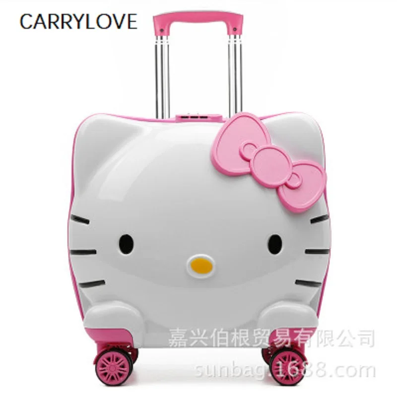 

CARRYLOVE Youth fashion Cartoon TK Lovely, beautiful ABS 19 inch size Rolling Luggage Spinner brand Travel Suitcase