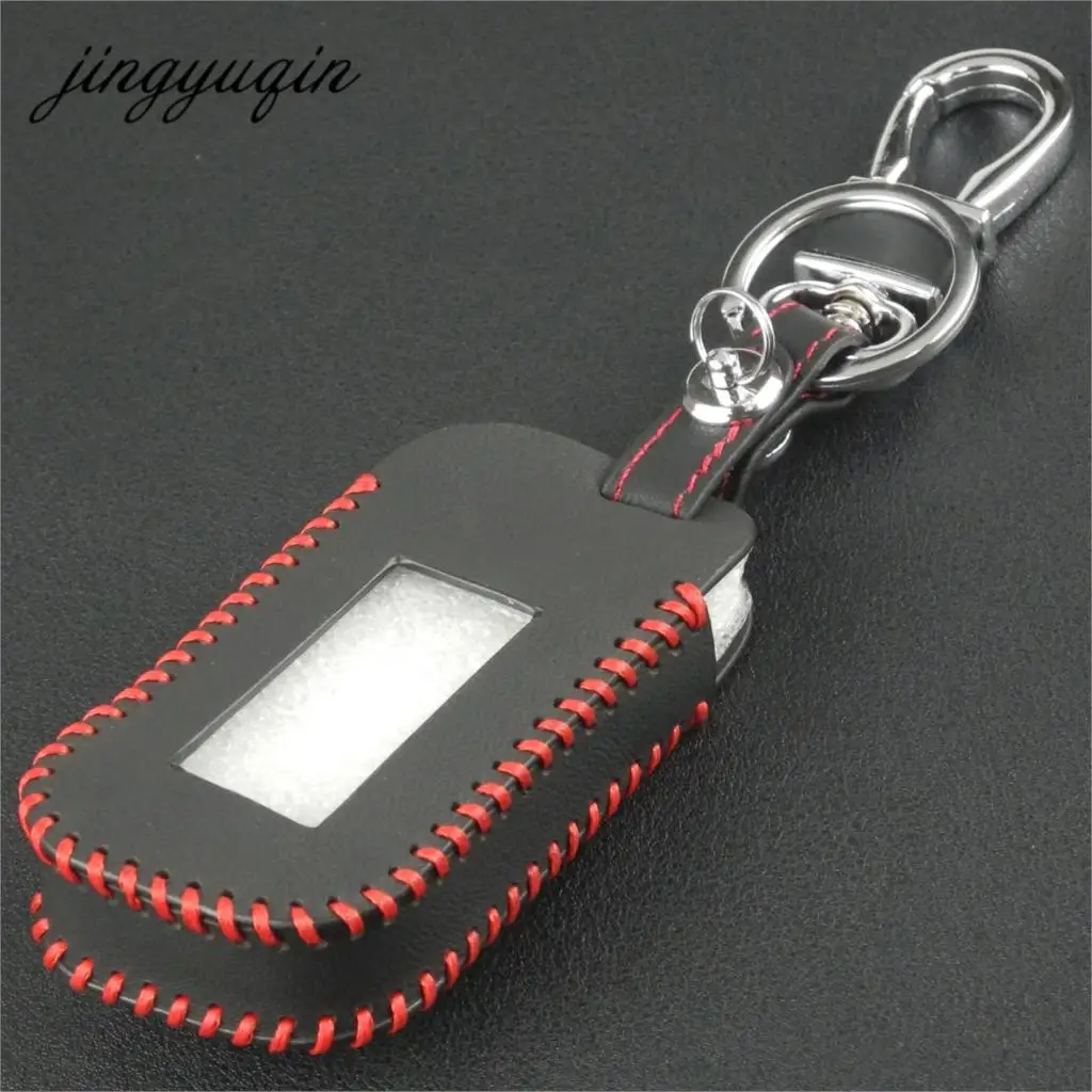 Jingyuqin кожаный чехол для ключей для Starline A93 A63 A96 автомобильный ЖК-будильник пульт дистанционного управления брелок чехол ручной работы стиль