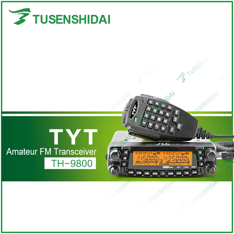 

Newest Car Radio TYT TH-9800 VHF50W UHF35W 800CH Quad Band Transceiver Cross-band Dual Display Screen Scrambler Ham Radio