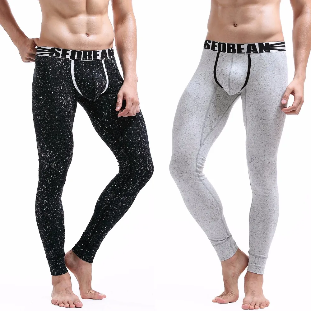 2016 WINTER SEOBEAN Men's sexy cotton little point Long johns Low Rise