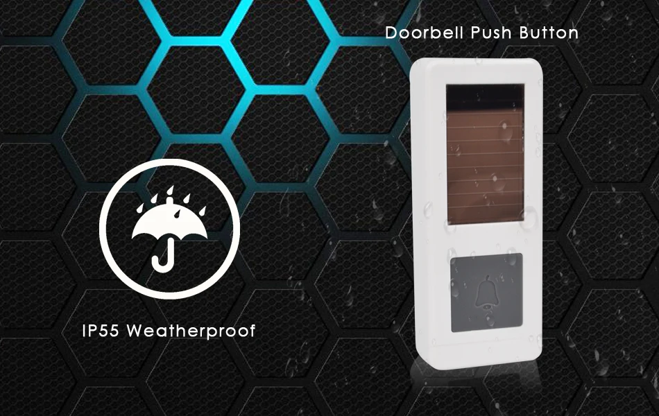 02CTVMAN Waterproof Doorbell Wireless Doorbell No Battery