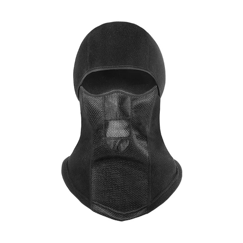 Новая мотоциклетная маска для лица, Балаклава, Зимняя Термальная флисовая маска для лица, маска для лица с черепом, мотоциклетная маска для катания на лыжах, байкер с активными угольными фильтрами - Цвет: MK053 Black