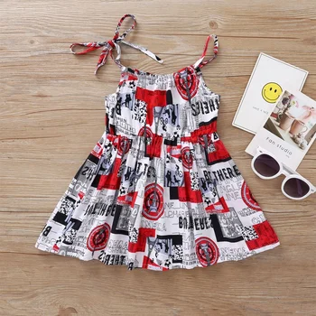 

2019 Summer Kid Baby Girl Fashion Princess Floral Backless Sling Dress Children Girls Toddler Sleeveless Clothes Dresses