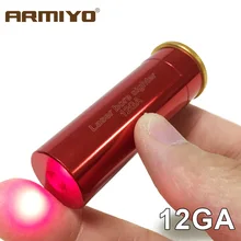 Armiyo 12GA 20 мм красный лазерный прицел 12 Калибр Картридж пистолет Boresighter Тактический стрельба охотничья оптика Sighter без батарей