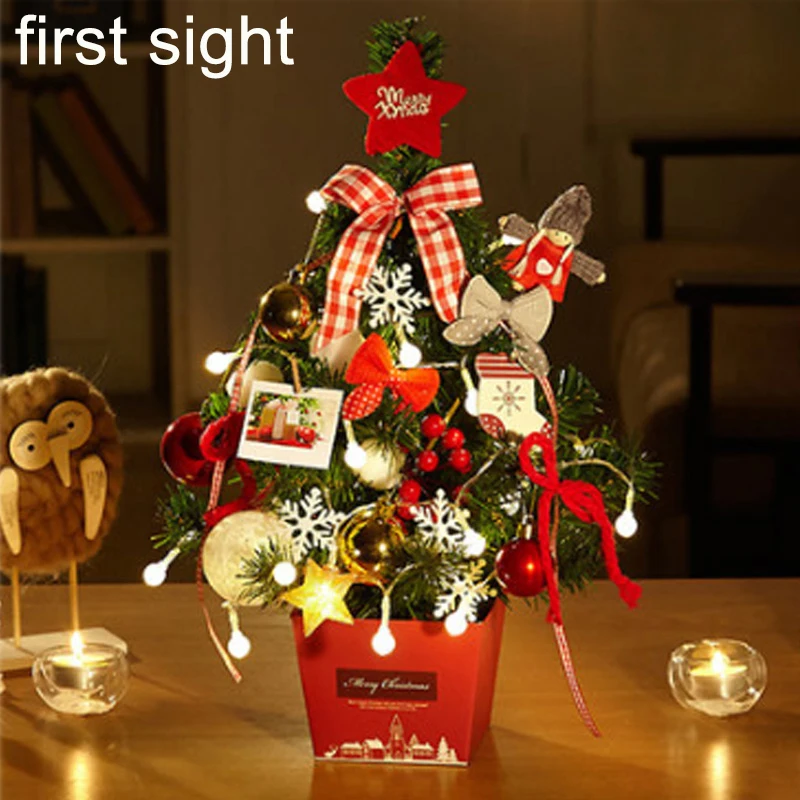 

Christmas tree 45cm desktop decoration bonsai simulation sticky snow resurrection tree Christmas New Year gift