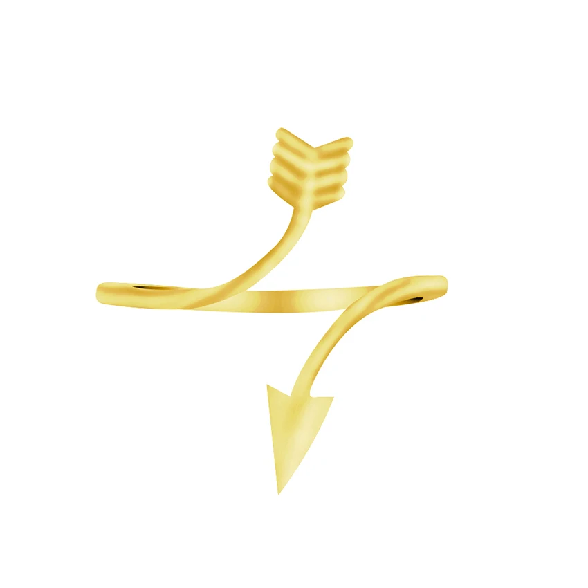 

Gold Arrow rings Adjustable Jewelry Cubic Zircnoia Bijoux Copper Wedding Bands Boho Joyas Gold Silver Ring Mother's Day Gift