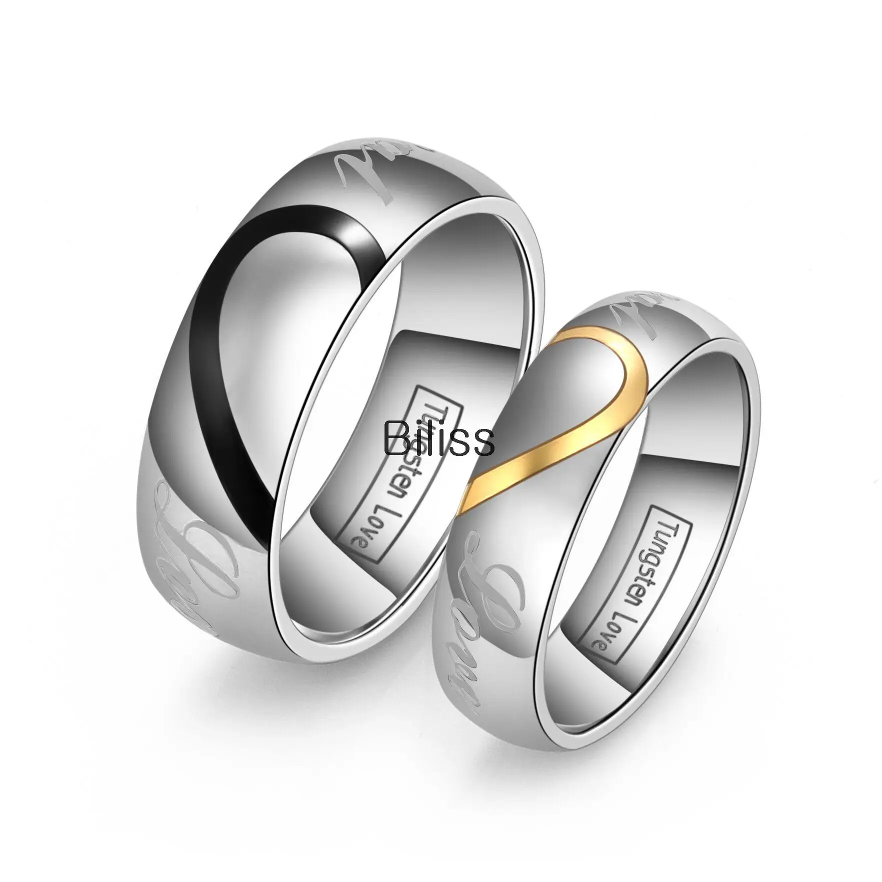 lovers matching heart tungsten carbide men women promise real love couples engagement ring wedding - Tungsten Carbide Wedding Rings lovers matching heart tungsten carbide men women promise real love couples engagement ring wedding - Tungsten Carbide Wedding Rings