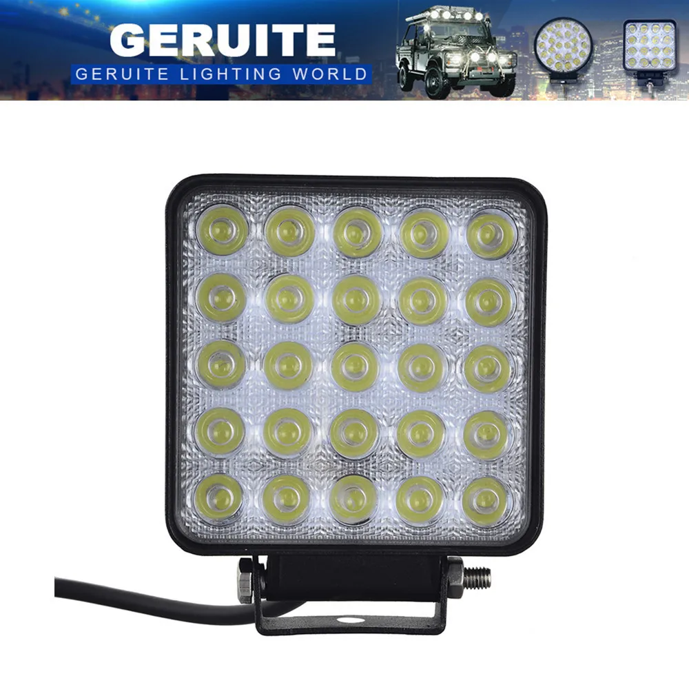 

2PCS GERUITE 75W LED Spotlight Square Car Lights For Truck SUV Boating Hunting Fishing IP67 Waterproof Work Light LED Spotlights