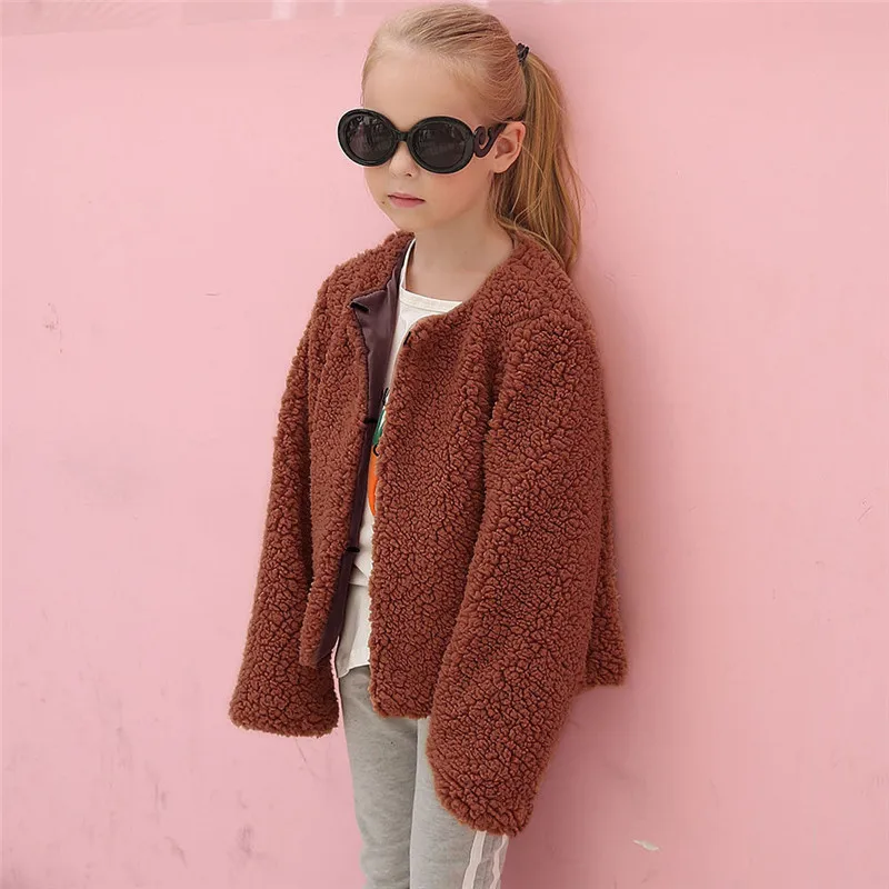 

Toddlers clothing winter Kids Baby Faux Fur Coat Girls Jacket Thick Warm Outwear Clothes faux fur coat baby coats 2018 Autumn