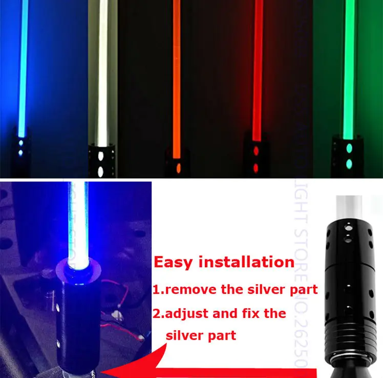 Led Safety Flag Light Sand Dunes Fiber Optic Light Warning Sand Flag Lights Led Antenna with Quick Mount for ATV UTV Truck Cars Outdoors (6)
