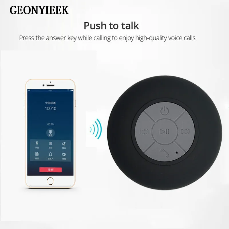 

Handfree Bluetooth Speaker Waterproof Shower Speakers Wireless Music Loudspeaker for Phone MP3 Car Speaker Bluetooth Receiver