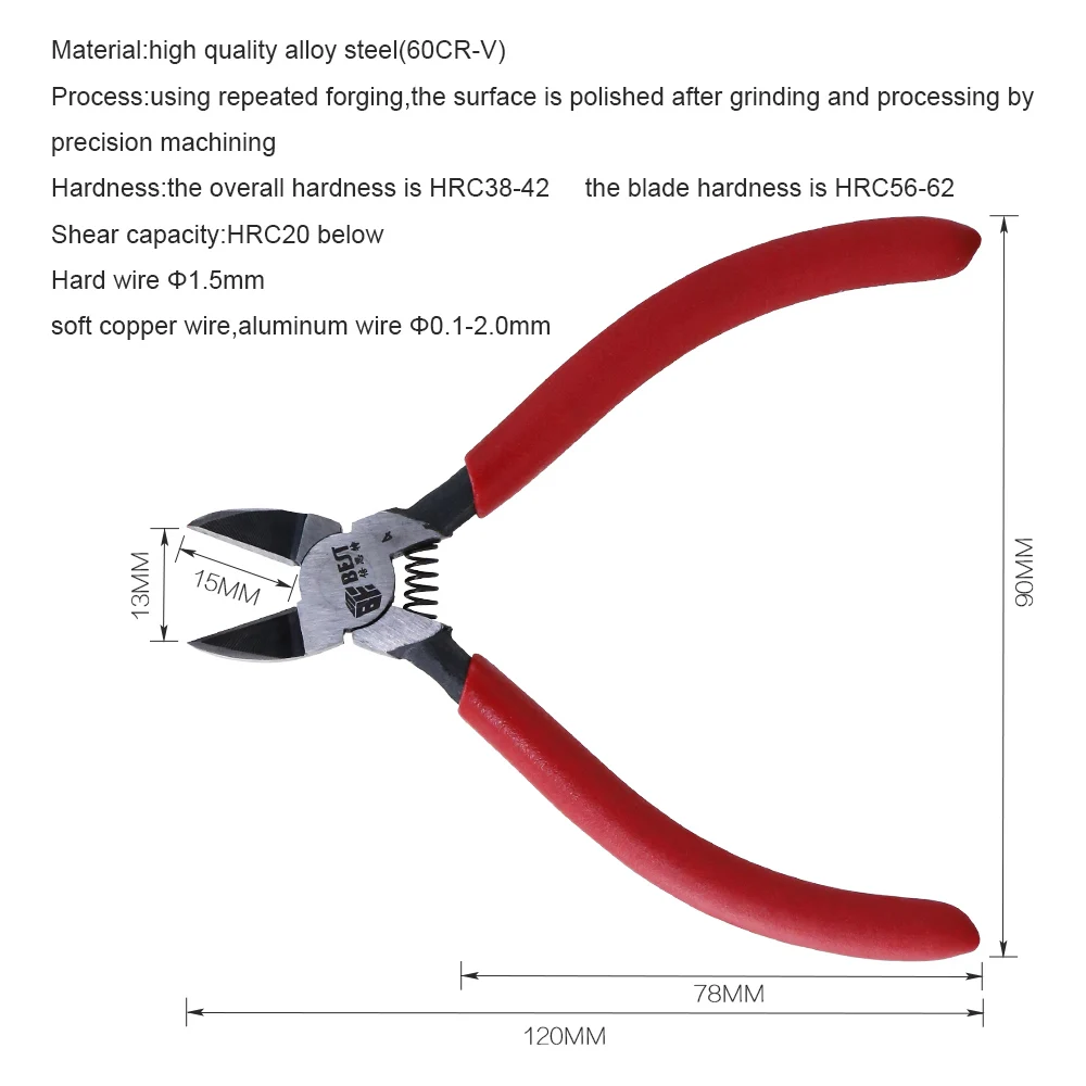 100 шт. электронные диагональные мини-плоскогубцы ручной инструмент резак Кусачки инструмент для ремонта хром-ванадиевый материал