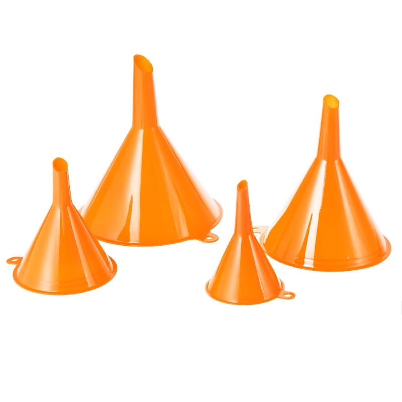 

Car-Styling 4Pcs Plastic Funnel Set for Car Oil Gas and Fluids Auto Home Kitchen Function Automobiles Accessories