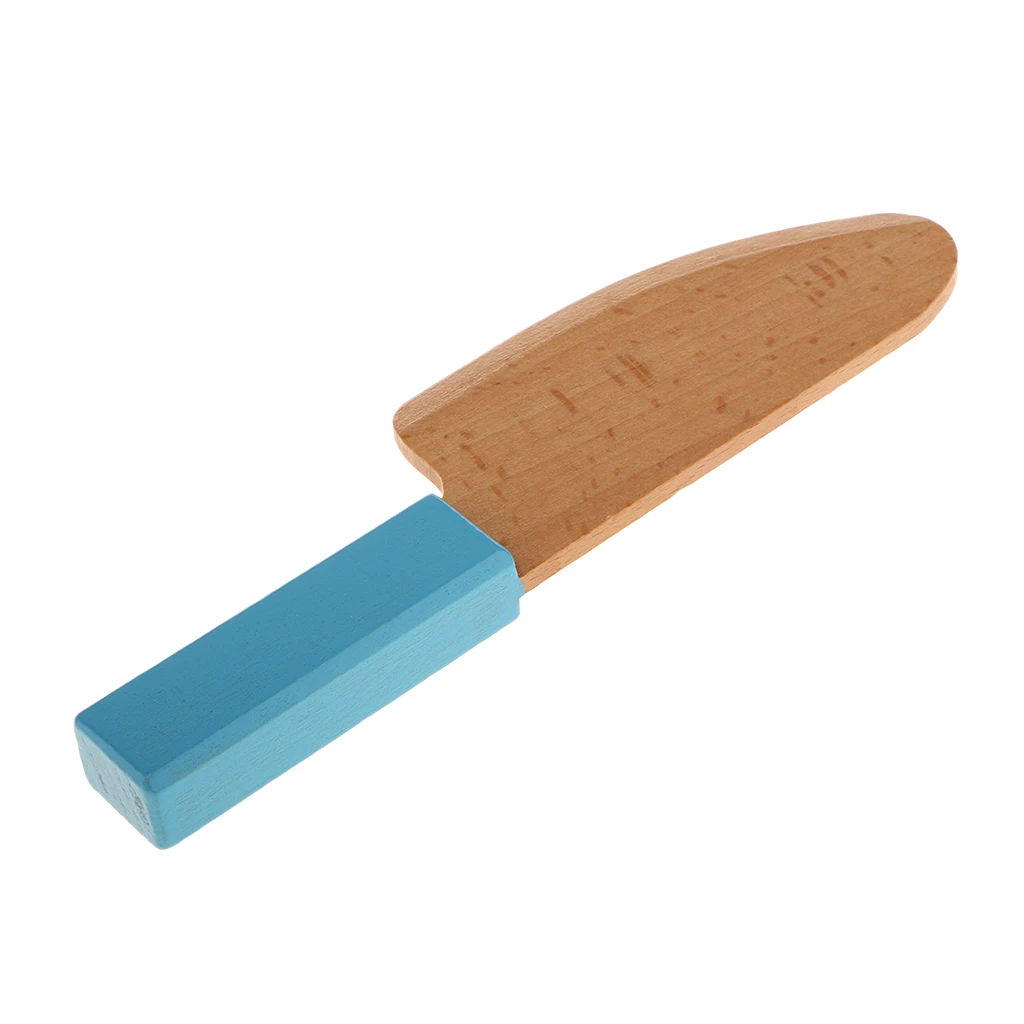 Simulation Wooden Knife Toy with Elegant Handle, Kids Toddlers Kitchen Role Play