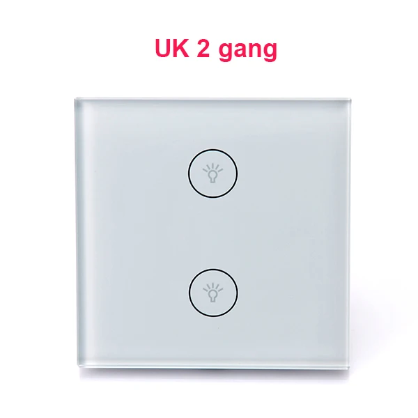 UK 2 Gang Timethinker умный дом Wifi переключатель настенный сенсорный свет 1 банда 2 банды 3 банды WiFi 433RF приложение пульт дистанционного управления работает с Alexa - Цвет: UK 2 Gang