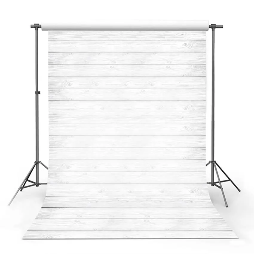 

White Wooden Board Planks Texture Portrait Grunge Vinyl Photo Backgrounds Customized Photography Backdrops For Photo Studio