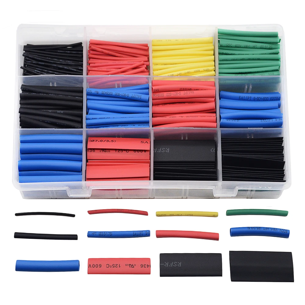 560Pcs/box Heat Shrink Tubing 21 Electrical Wire Cable Wrap Assortment