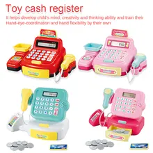 Plastic Mini Simulated Supermarket Checkout Counter Role Girls Cash Register Machine Toys Educational Pretend Play Kids Toys mini portable counter machine multi paper currency handy cash money counter counting machine equipment