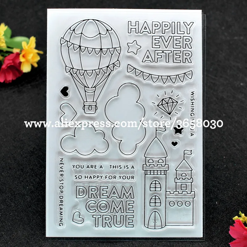 DREAM COME TRUE Happy EVER AFTER Scrapbook сделай сам фотокарты резиновый чистый штамп для