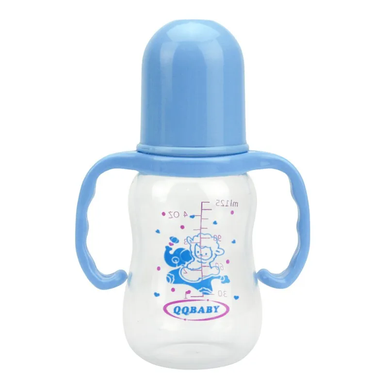125 мл младенческой продукт чашке подачи молока, воды детские бутылочки детских бутылочек с ручкой дети чашки для новорожденных - Цвет: Синий