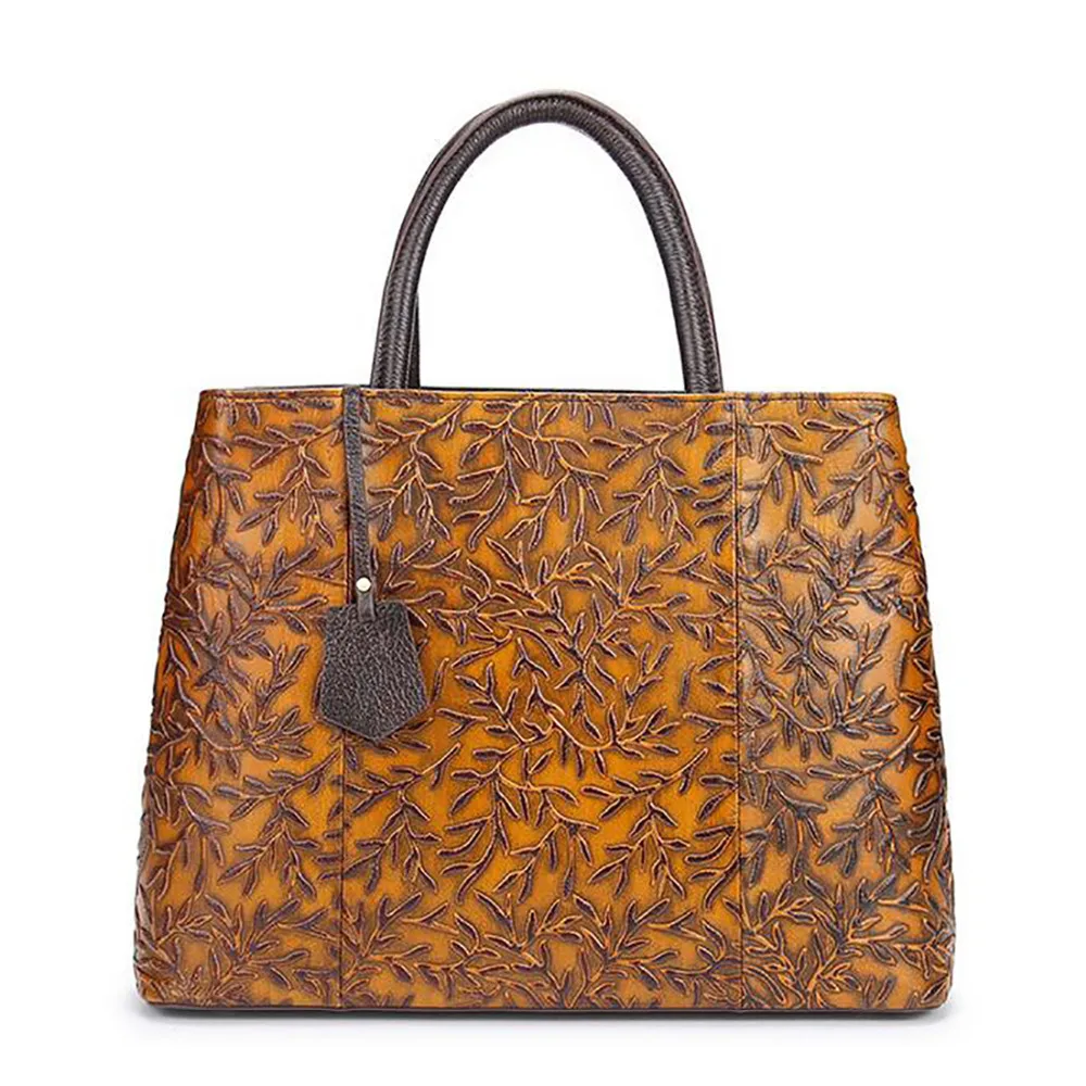 Женская сумка тоут из натуральной кожи с рельефным тиснением|brand messenger bag|messenger