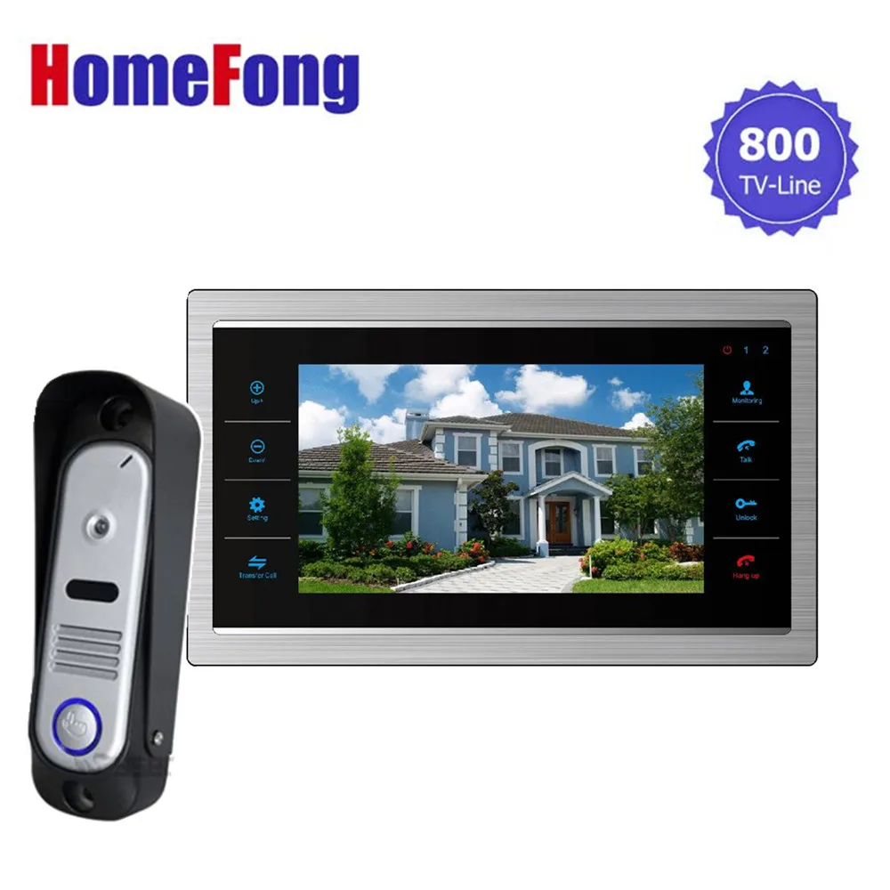

Homefong 7" LCD Video Door Phone Intercom Door Bell Camera 800TVL Home Security Door Panel Monitoring System
